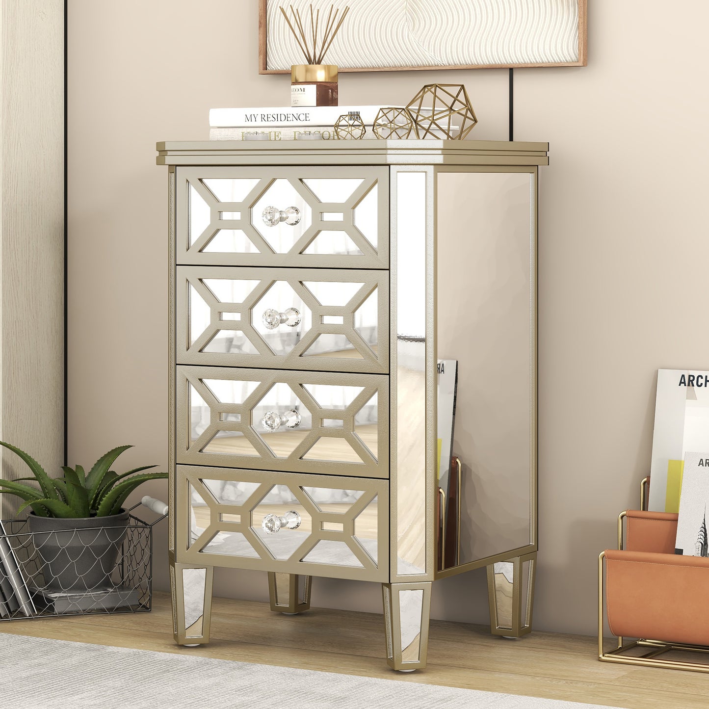 Golden Reflections 4-Drawer Chest