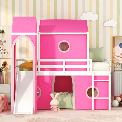 Princess Castle Twin Bunk Bed