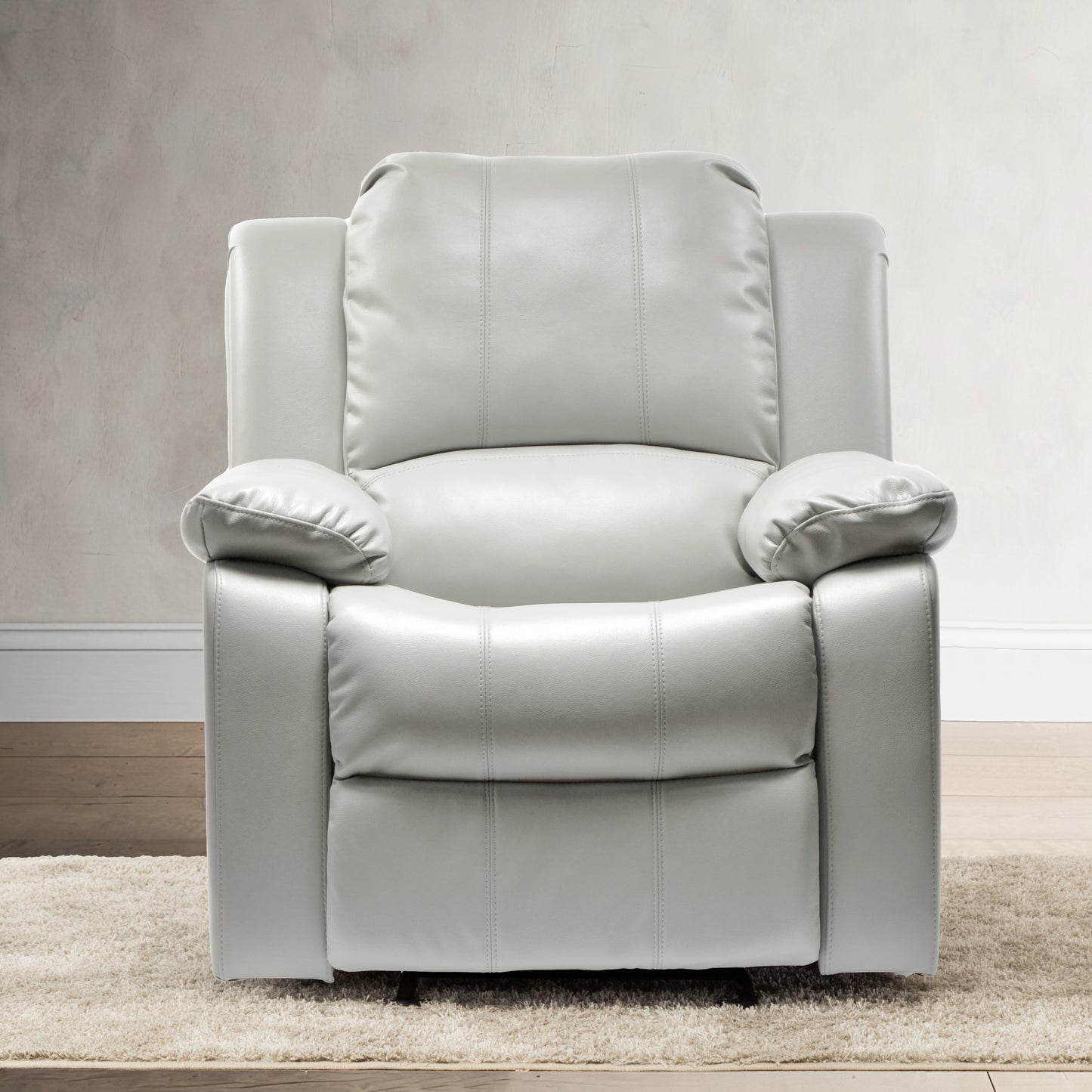 Charlotte Leather Gel Recliner - Ivory