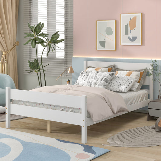 Saba Full Size Platform Bed Frame - White