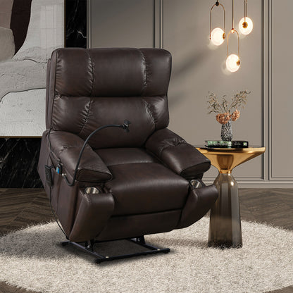 Emily Heating massage Recliner Chair - Brown