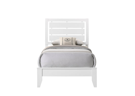 Winston Twin Size Bed - White