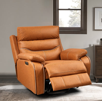 Odyssey Dual Motor Recliner Chair - Yellow Brown