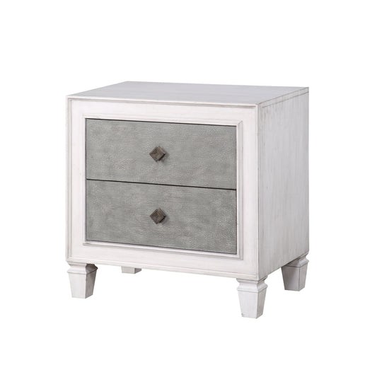 Katia Nightstand - Gray & White