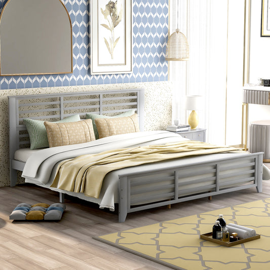 Gio King Size Platform Bed Frame - Gray