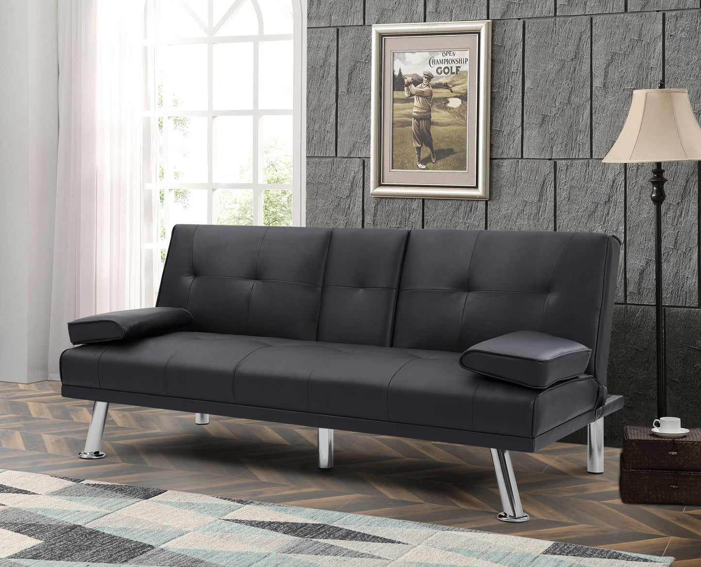 Nadi Convertible Sofa Bed  - Black