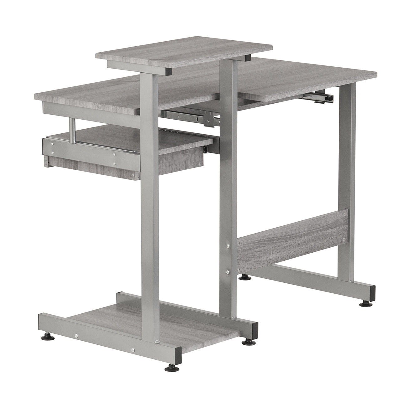 Complete Computer Workstation Desk - Grey