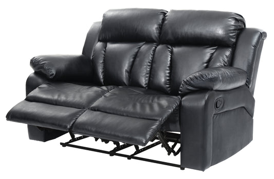 Daria Reclining Loveseat - Black