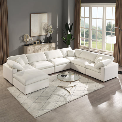 Dallah Modern Modular Sectional Sofa Set 3 - White