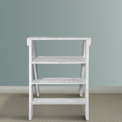 Pinewood Ladder Bookcase - White