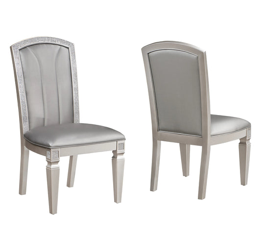 Masa Luxury Dining Chair (Set of 2) - Silver