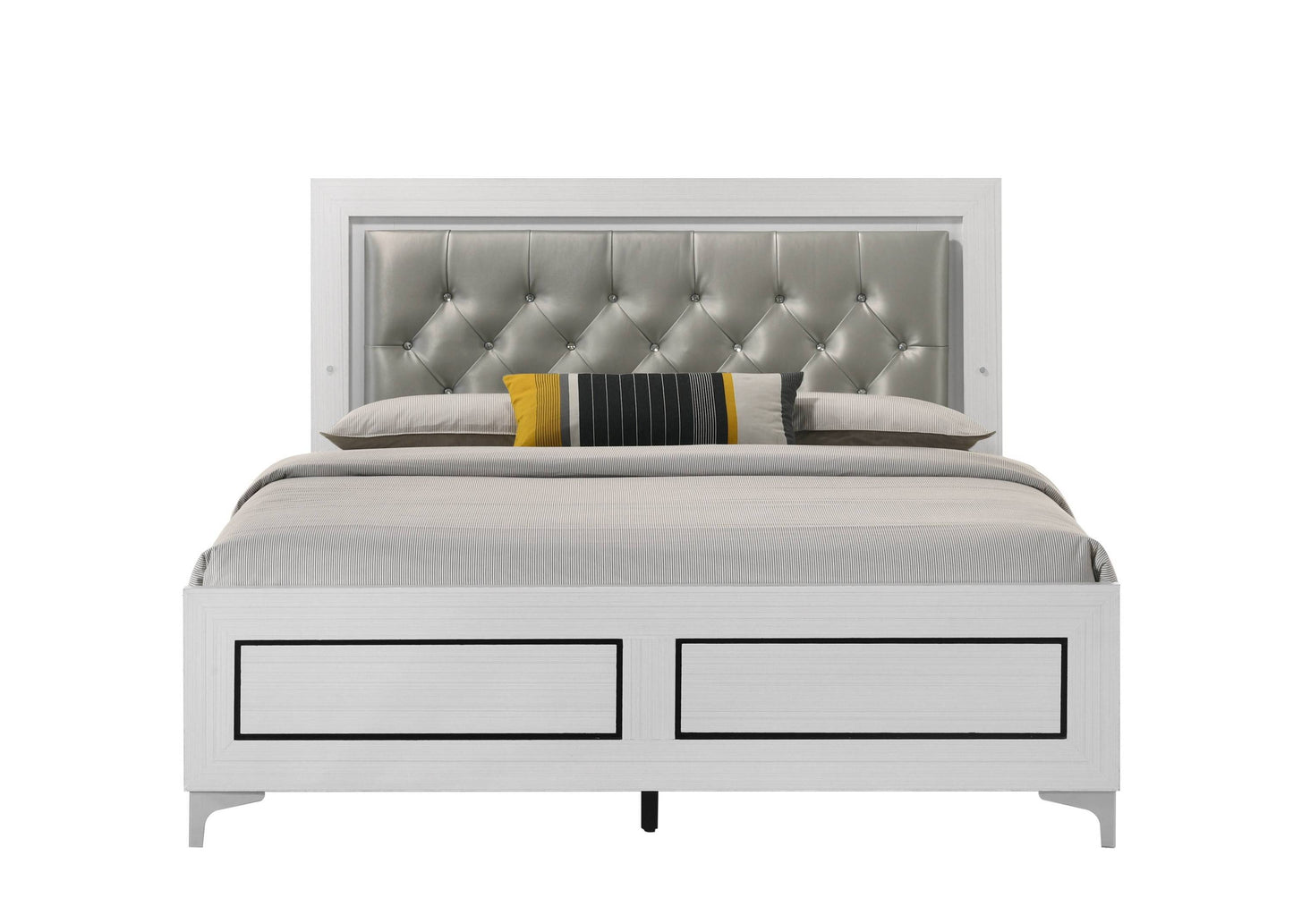 Casilda Queen Size Bed w/LED - Gray