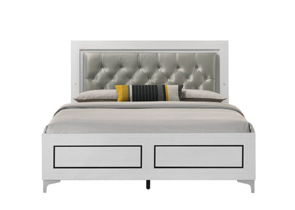 Casilda Queen Size Bed w/LED - Gray