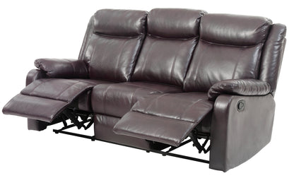 Mochi Double Reclining Sofa - Dark Brown