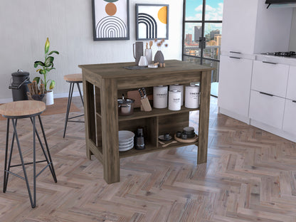 Prep Pro Center Kitchen Island - Dark Brown