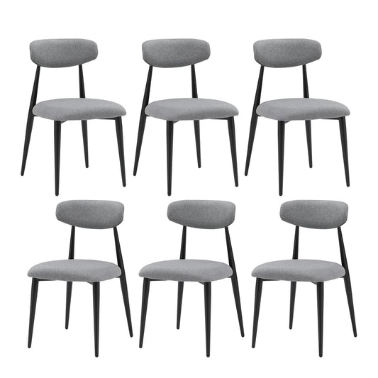 Baxley Curved Dining Chairs (Set of 6) - Gray