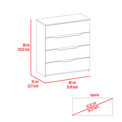 Elegance Oak White Dresser