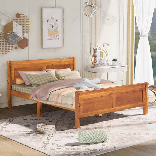 Urban Fusion Queen Size Wood Platform Bed - Oak