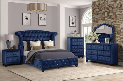 Sophia Queen Bed - Blue