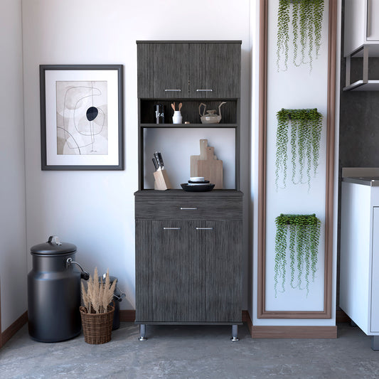 Kitchen Pantry with Countertop - Smokey Oak