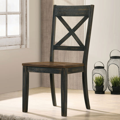 Klein  Farmhouse Design Dining Chair (Set of 2)- Antique Oak