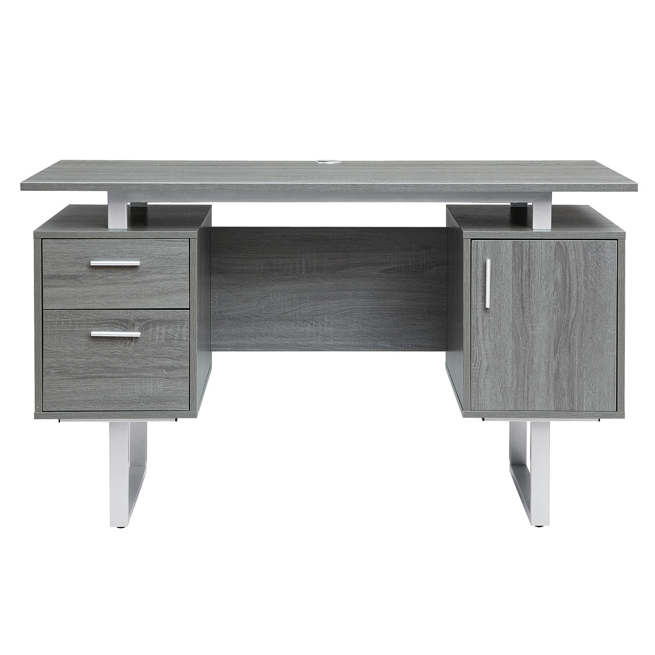 Tech Max Office Essentials Desk - Grey