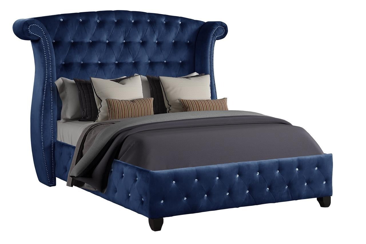 Sophia Queen Bed - Blue