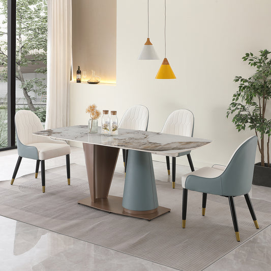 Champagne Blue Bliss Dining Table