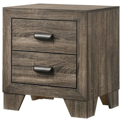 Gerbera Transitional 2-Drawer Nightstand - Gray