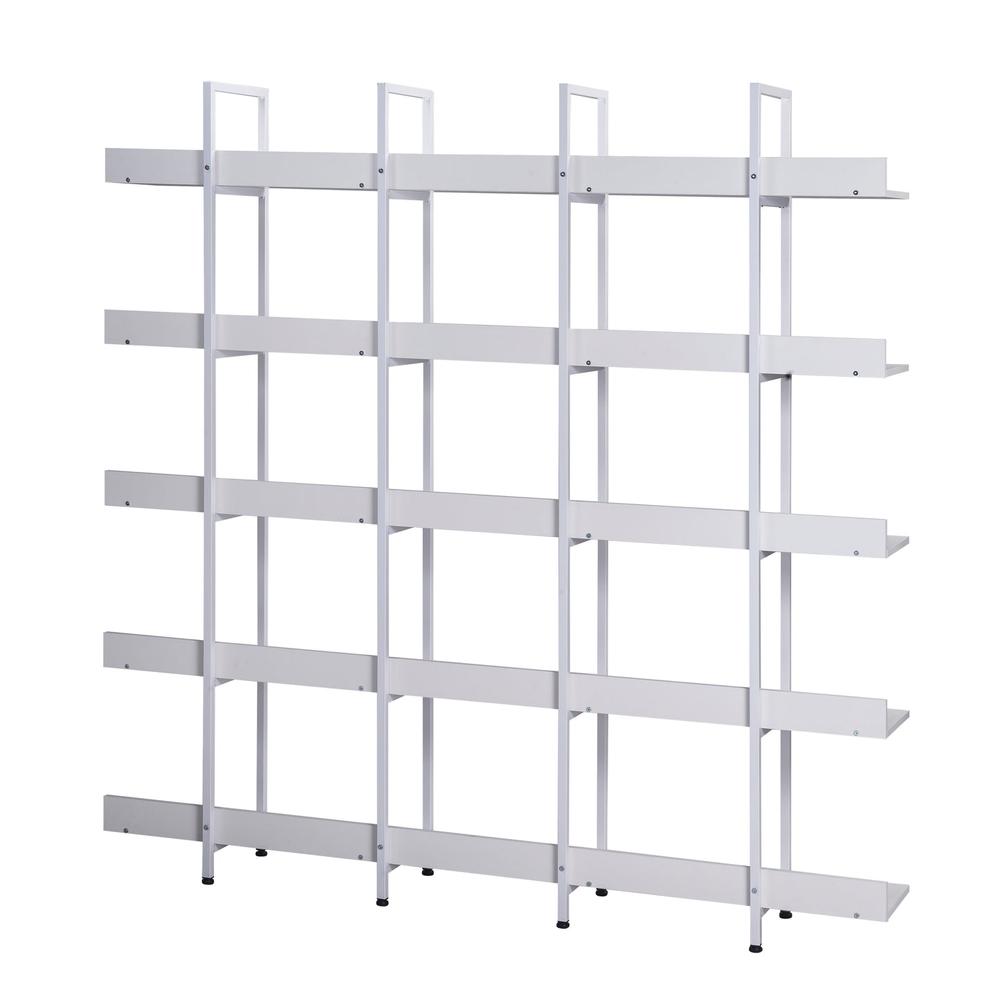 Vintage Metal Frame Bookshelf - White