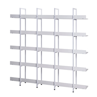 Vintage Metal Frame Bookshelf - White