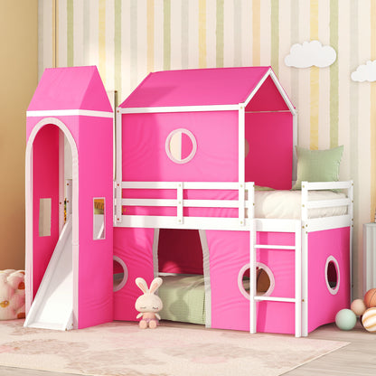 Princess Castle Twin Bunk Bed