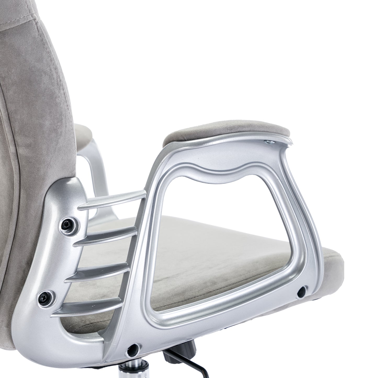 Glamourous Velvet Office Chair - Gray