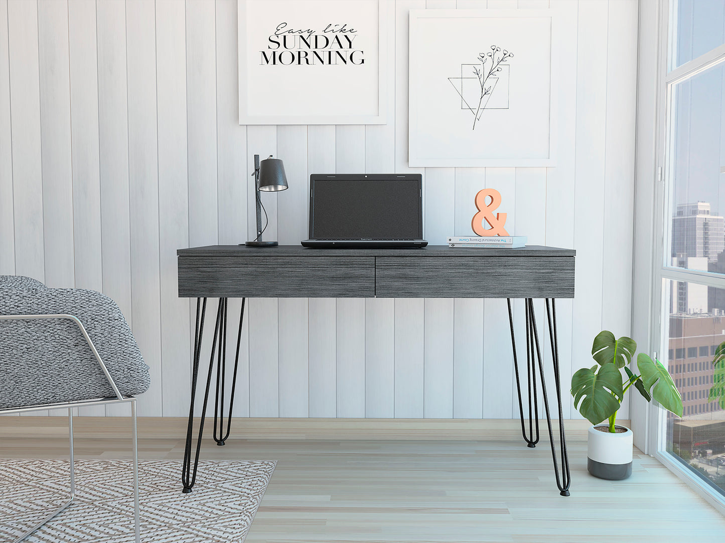 Smokey Oak Writing Desk