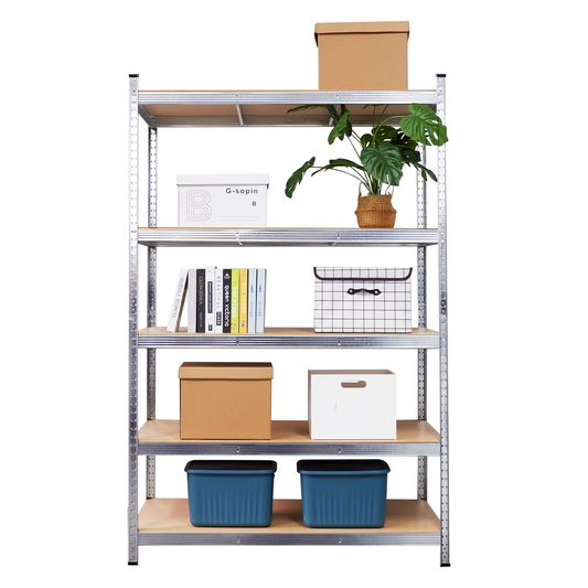 Silver Max Storage 5-Tier Utility Shelves - L