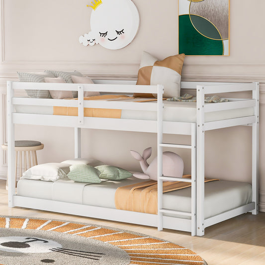 Cloud Haven Twin Bunk Bed - White