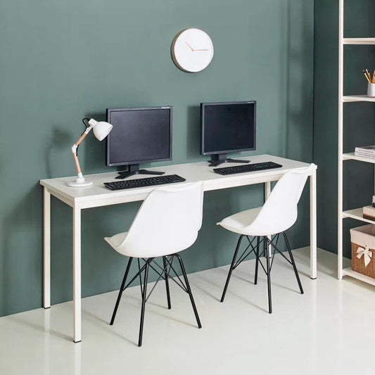 Harry Contemporary Wood and Metal Computer Desk - Ivory