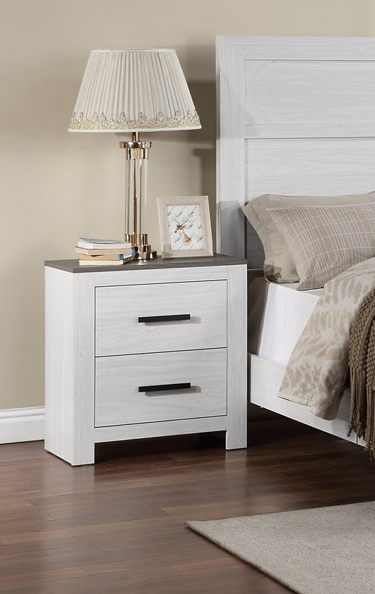 Kara Nightstand 2-Drawers - White