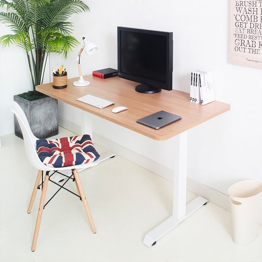 Modern Wood and Metal Computer Desk - Maple