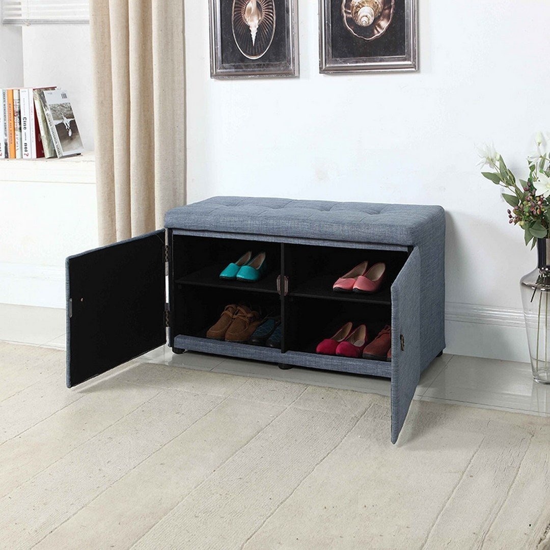 18" Tall Storage Ottoman - Blue