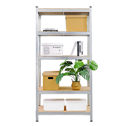 Silver Max Storage 5-Tier Utility Shelves - M