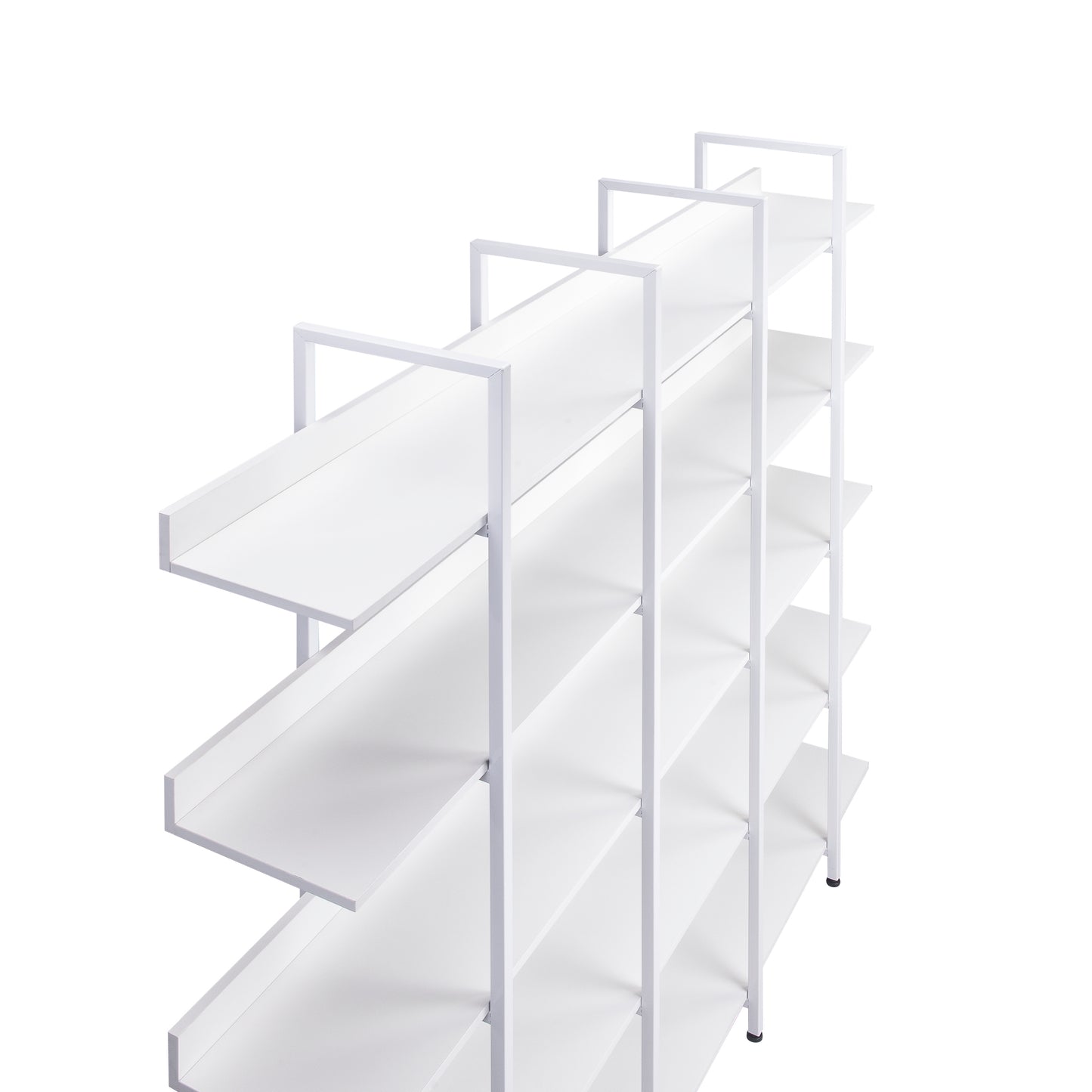 Vintage Metal Frame Bookshelf - White