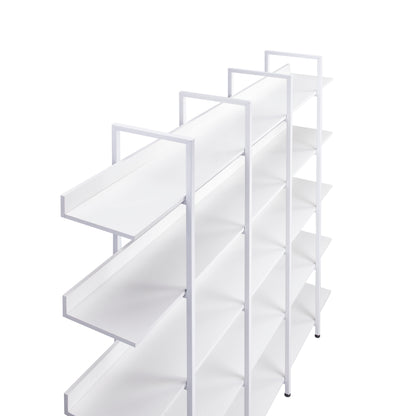 Vintage Metal Frame Bookshelf - White