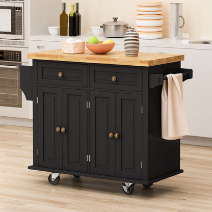 Nexa Kitchen Island Cart - Black