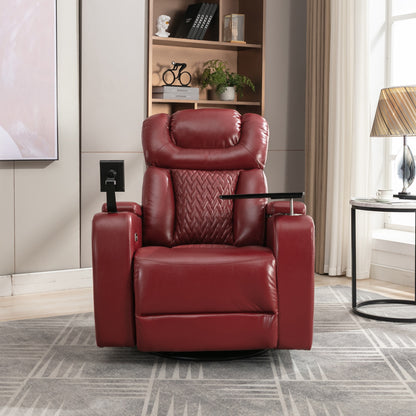 Comfort Max 270 Degree Swivel Power Recliner - Red