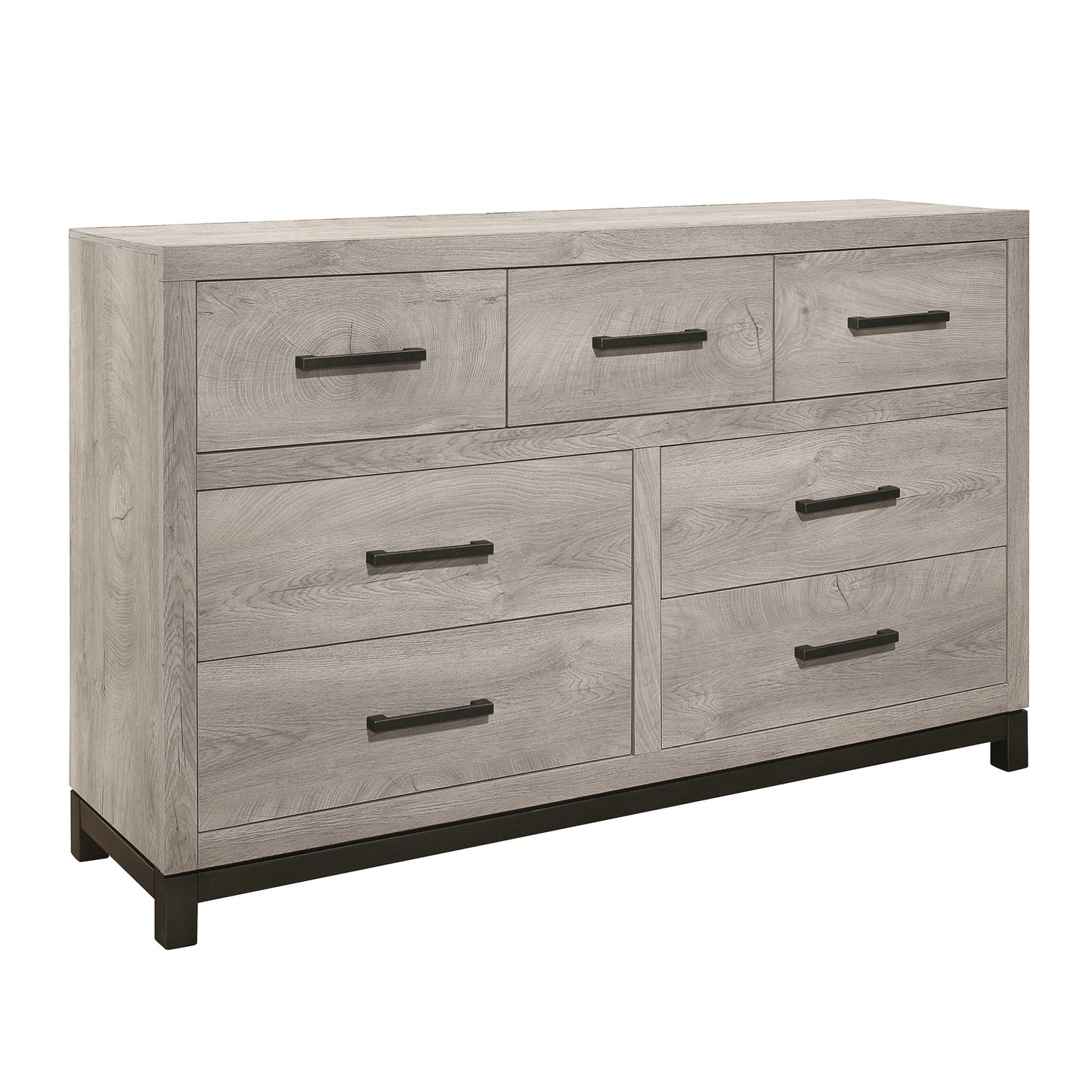 Elegant Gray Haven 7-Drawer Dresser