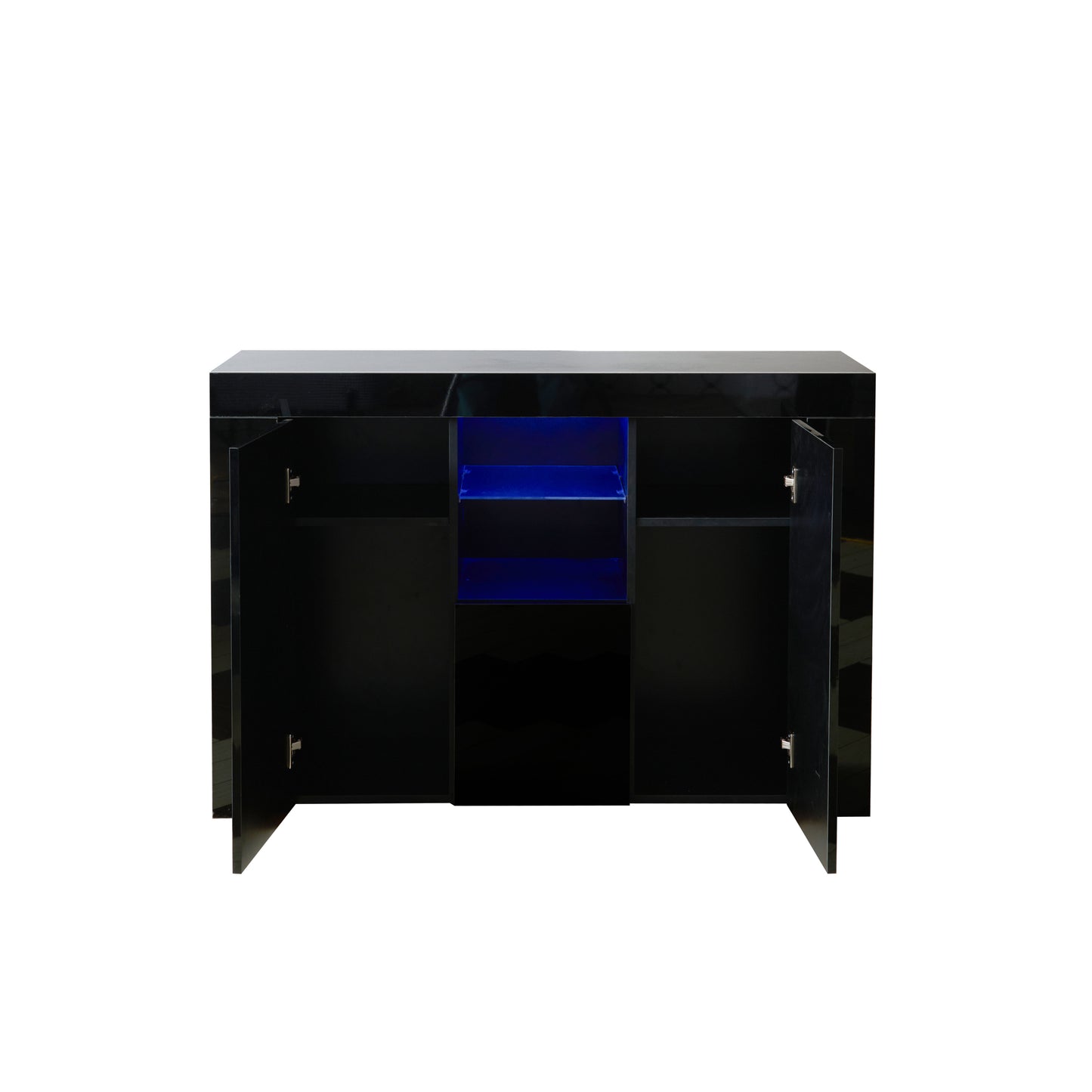 Glowing Harmony: LED-Lit Kitchen Sideboard