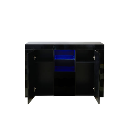 Glowing Harmony: LED-Lit Kitchen Sideboard