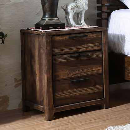 Quinita Solid wood  Rustic Nightstand  - Natural