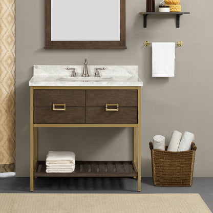 Carrara Marble BathroomVanity